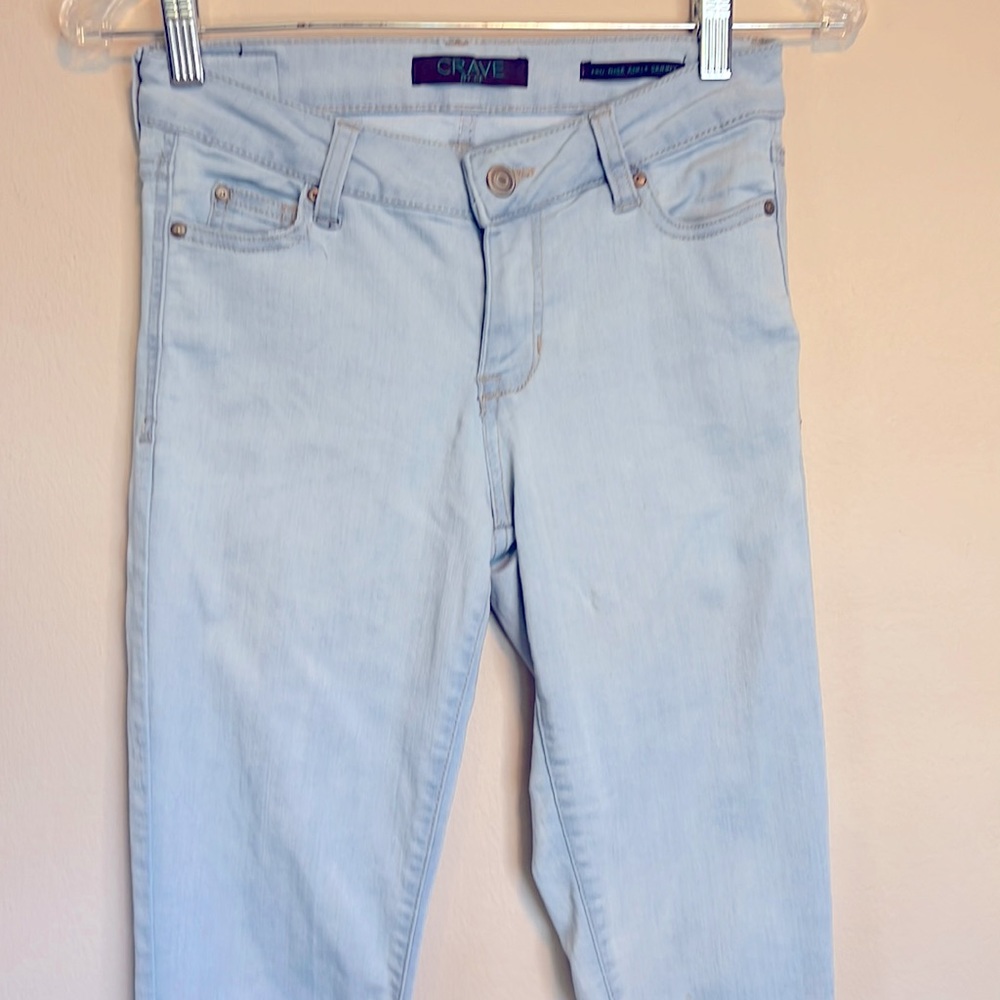 CRAVE by CP Mid-Rise Ankle Skinny Light Blue Jeans.Size 25( feels like 26-)
